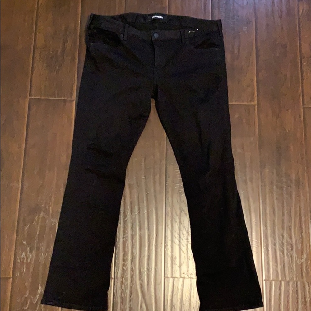Low Rise Barely Bootcut Black EXPRESS Jeans